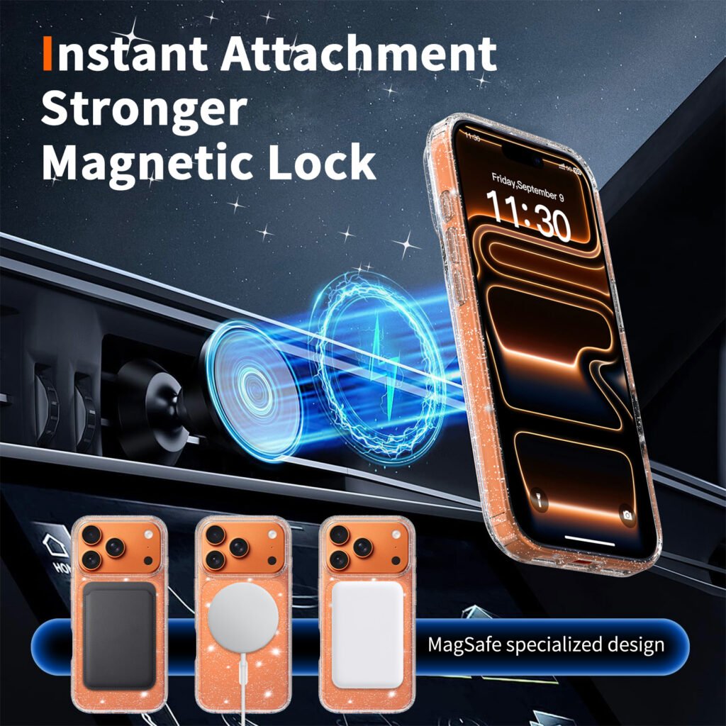 iPhone 18 Pro (suitable for 17 Pro) Anti-Scratch Two-in-One Flash Powder Magnetic Attachment Model