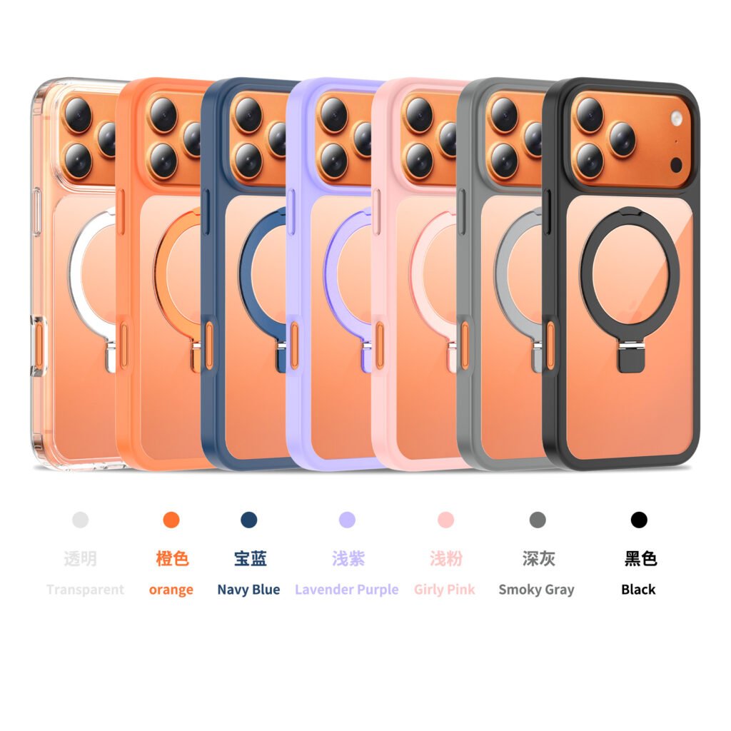 iPhone 17 Pro Max (18 Pro Max universal) Silver Shield Transparent Racket Stand