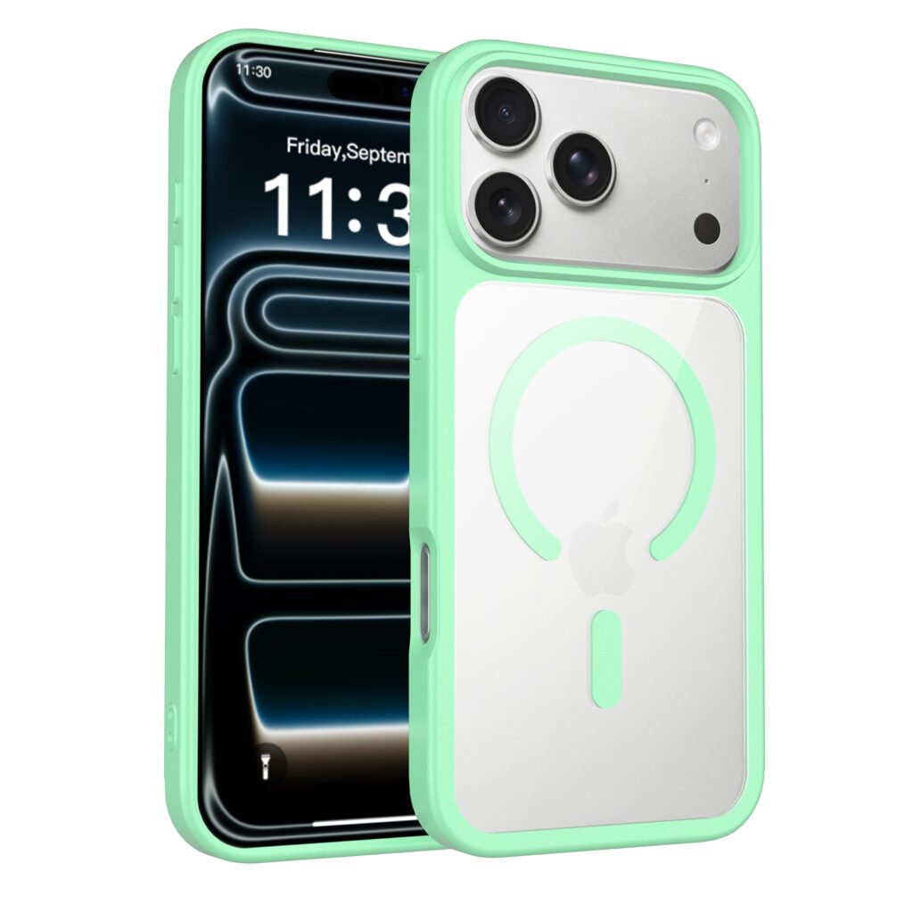 iPhone 18 Pro Max (common for 17 Pro Max) Silver Shield Transparent Two-in-One