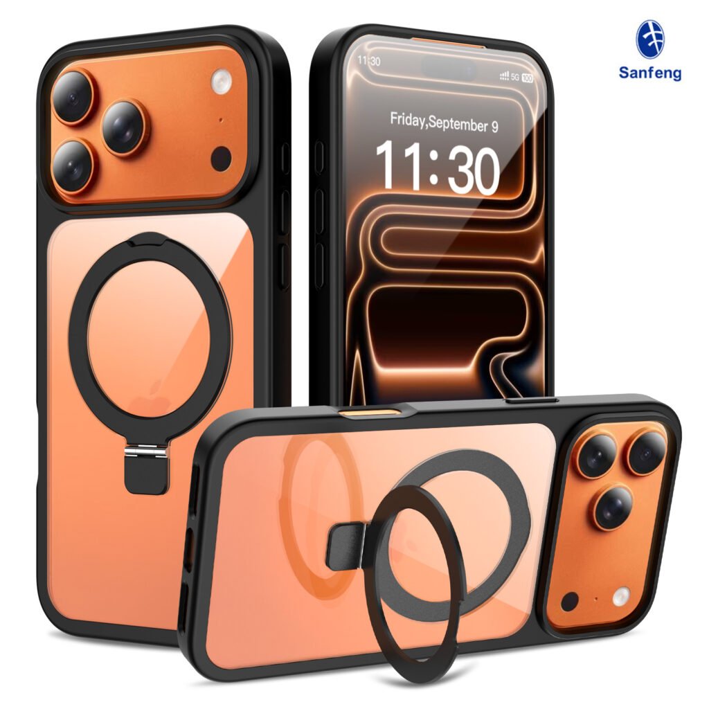 iPhone 17 Pro Max (18 Pro Max universal) Silver Shield Transparent Racket Stand