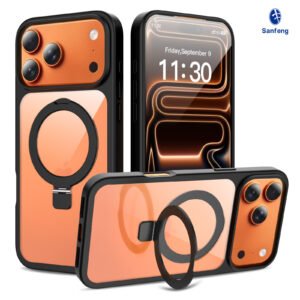 iPhone 18 Pro Max (17 Pro Max universal) Silver Shield Transparent Racket Stand - Image 13