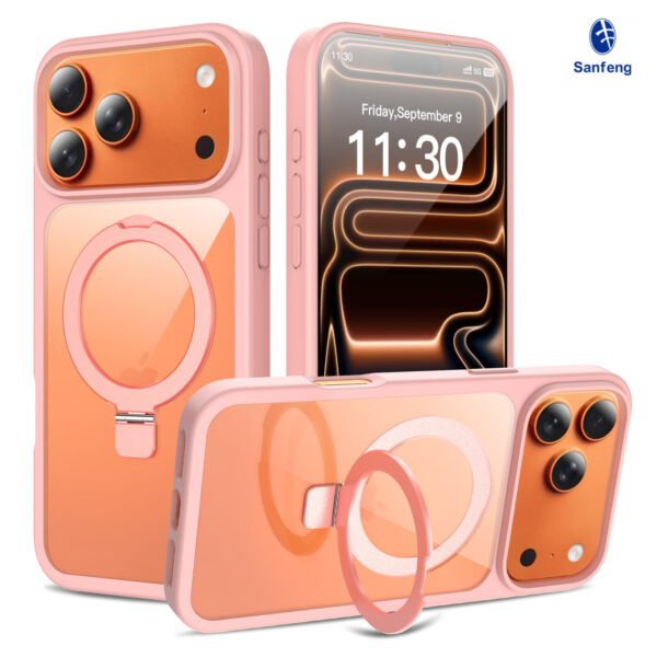 iPhone 18 Pro Max (17 Pro Max universal) Silver Shield Transparent Racket Stand