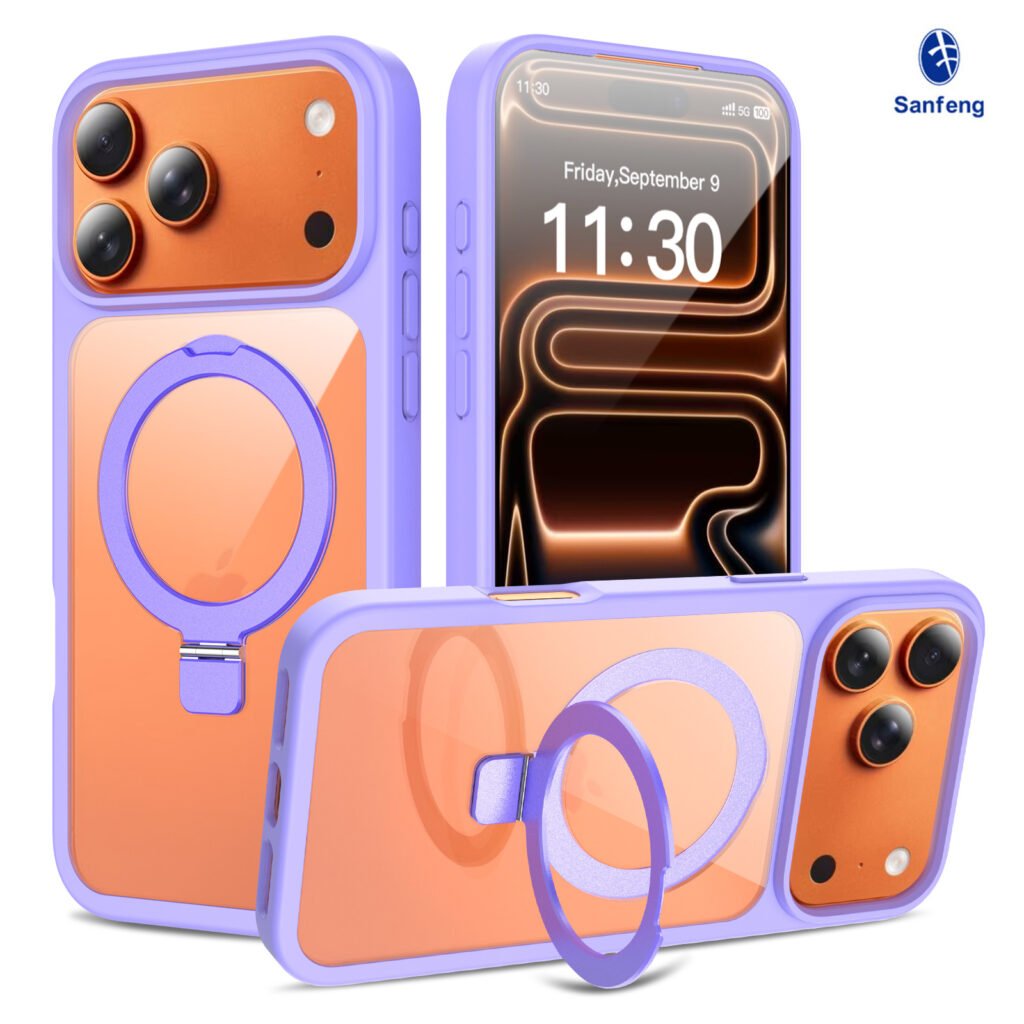 iPhone 17 Pro Max (18 Pro Max universal) Silver Shield Transparent Racket Stand