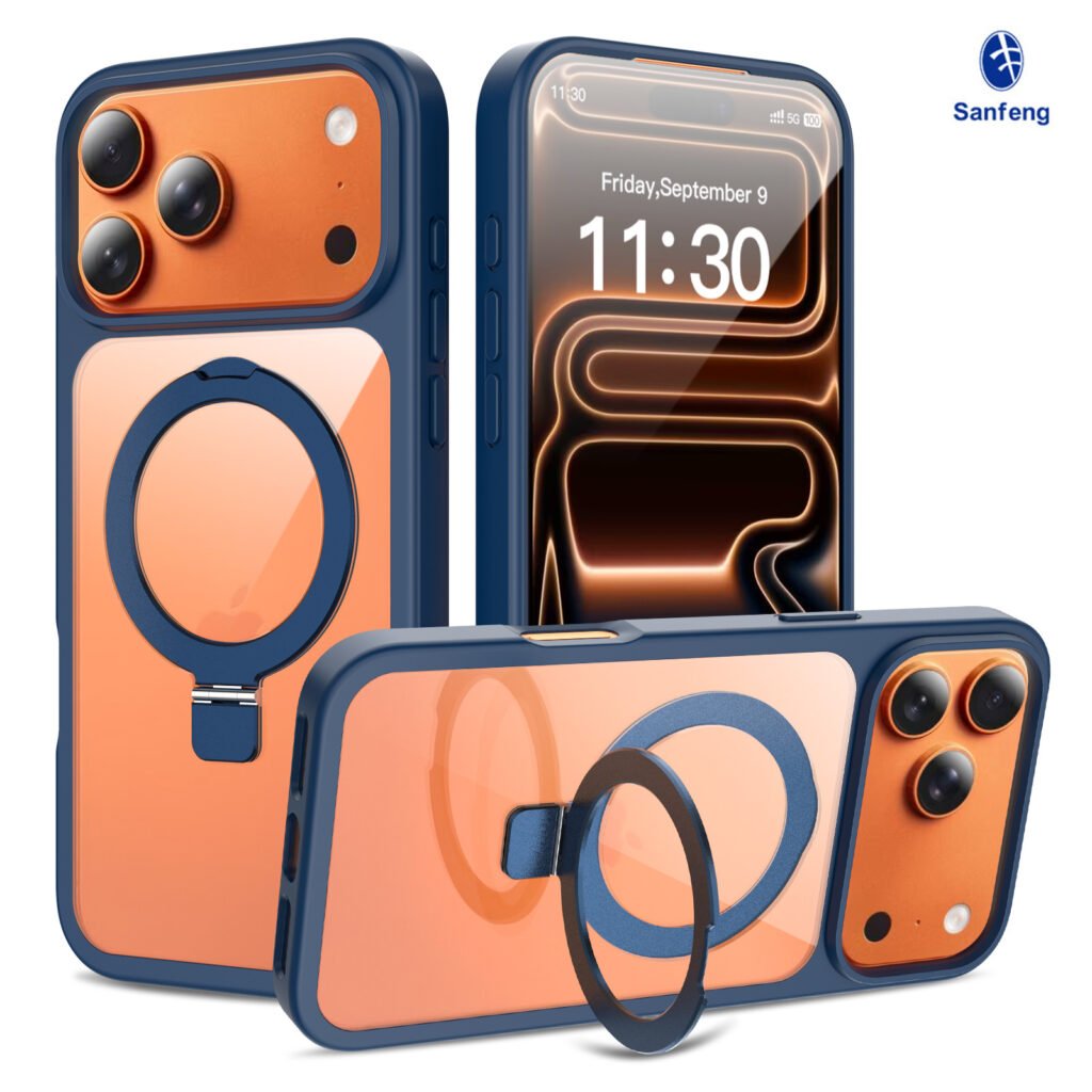 iPhone 17 Pro Max (18 Pro Max universal) Silver Shield Transparent Racket Stand