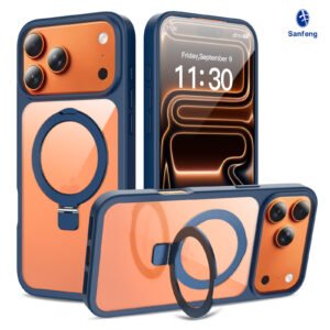 iPhone 18 Pro Max (17 Pro Max universal) Silver Shield Transparent Racket Stand - Image 9