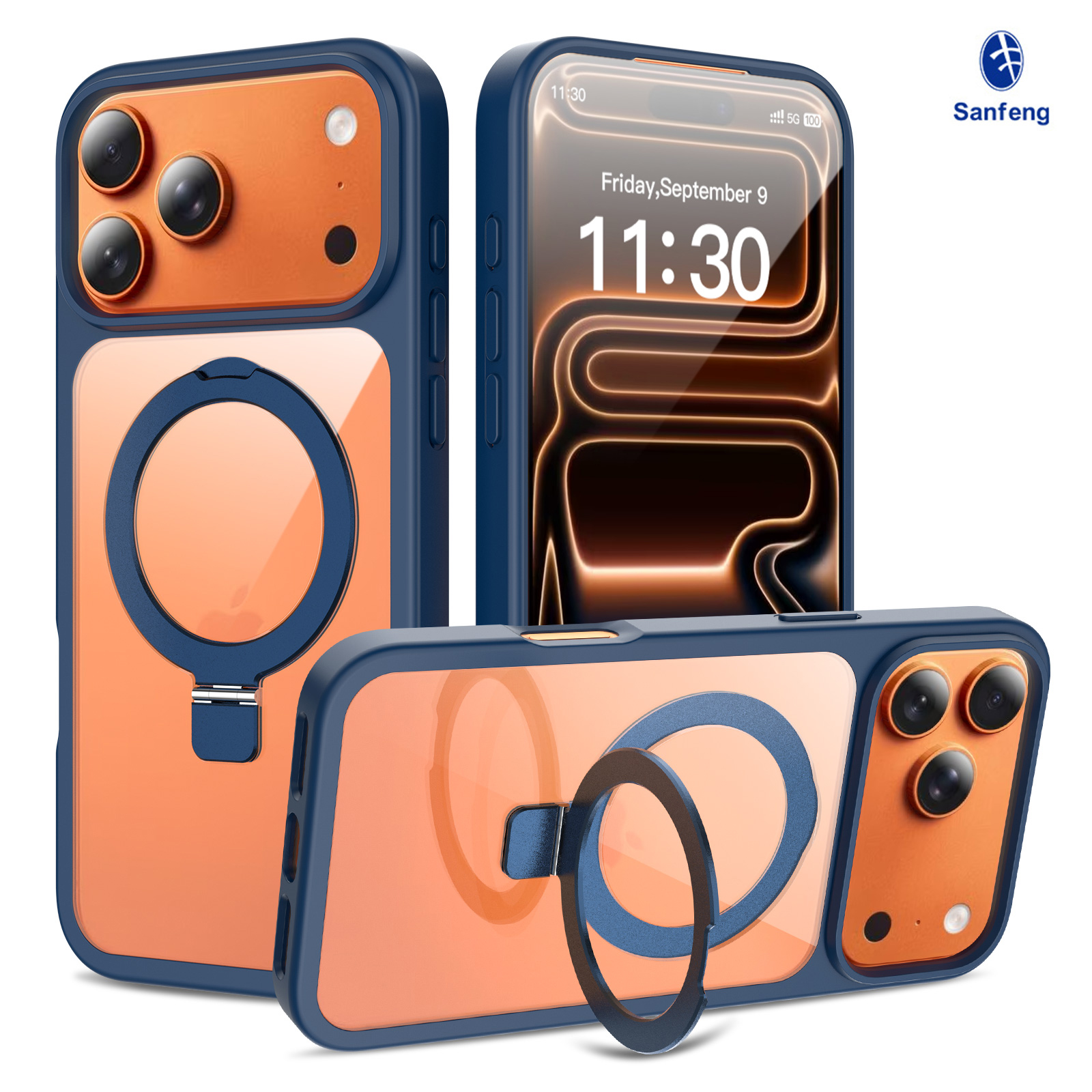 iPhone 18 Pro Max (17 Pro Max universal) Silver Shield Transparent Racket Stand - Image 9