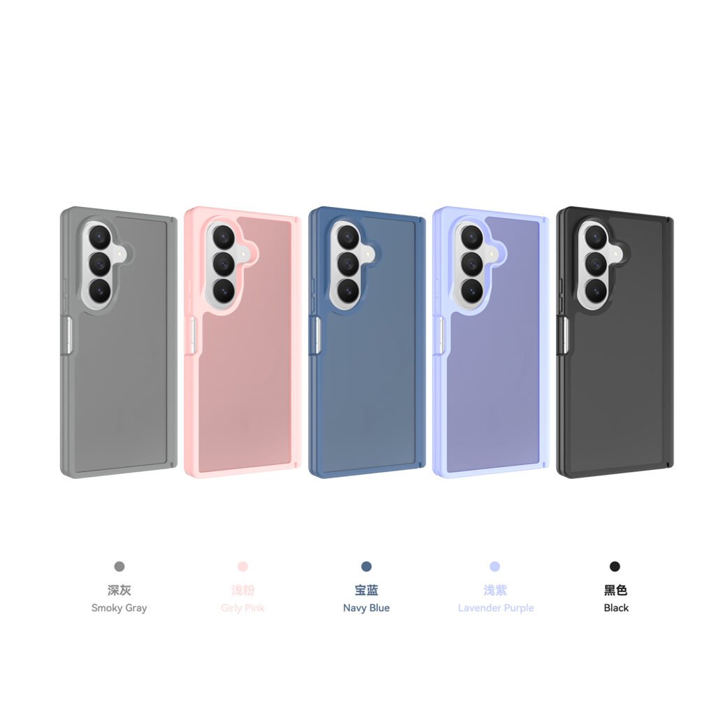 Samsung Z Fold8 Ultra (Compatible with Z Fold7) Left-Right Folding – Silver Shield Texture 2-in-1 Case (with side cover)