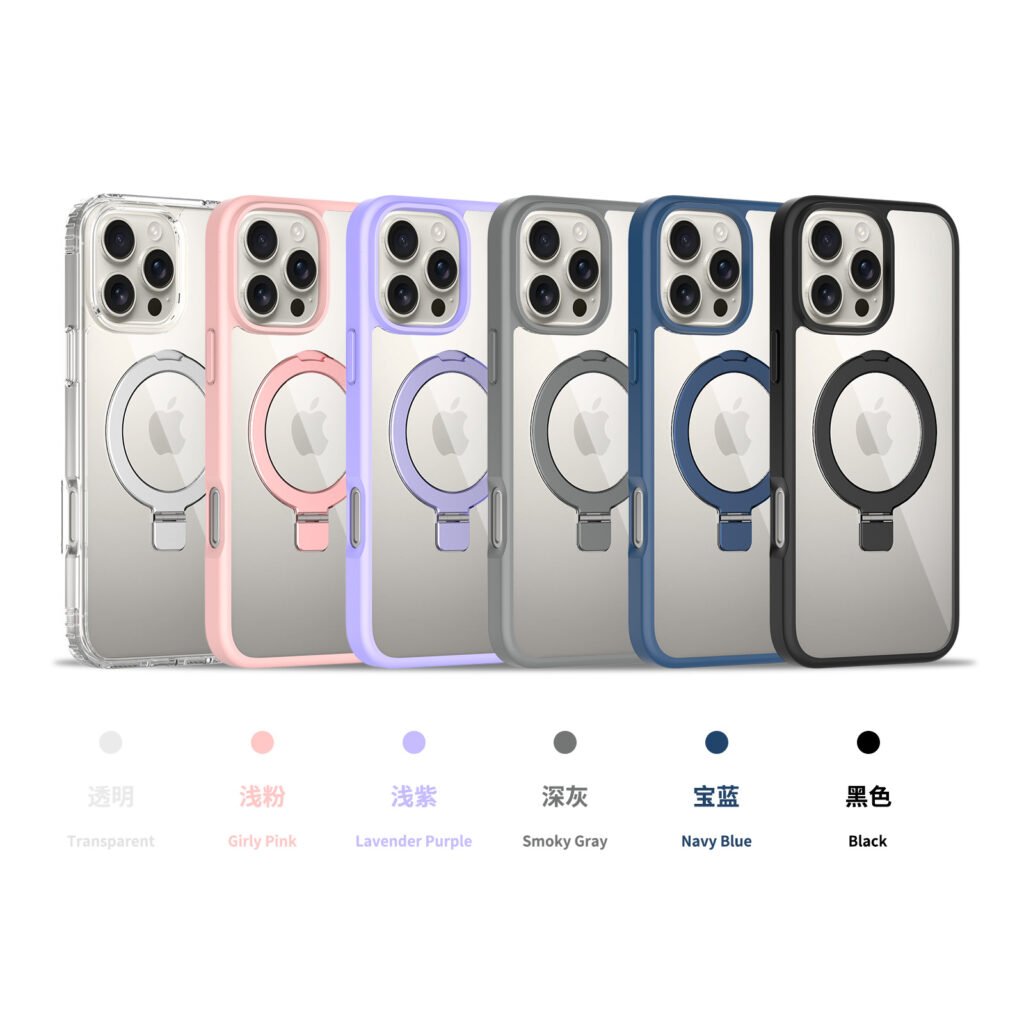iPhone 16 Promax - Silver Shield Transparent Ball Support
