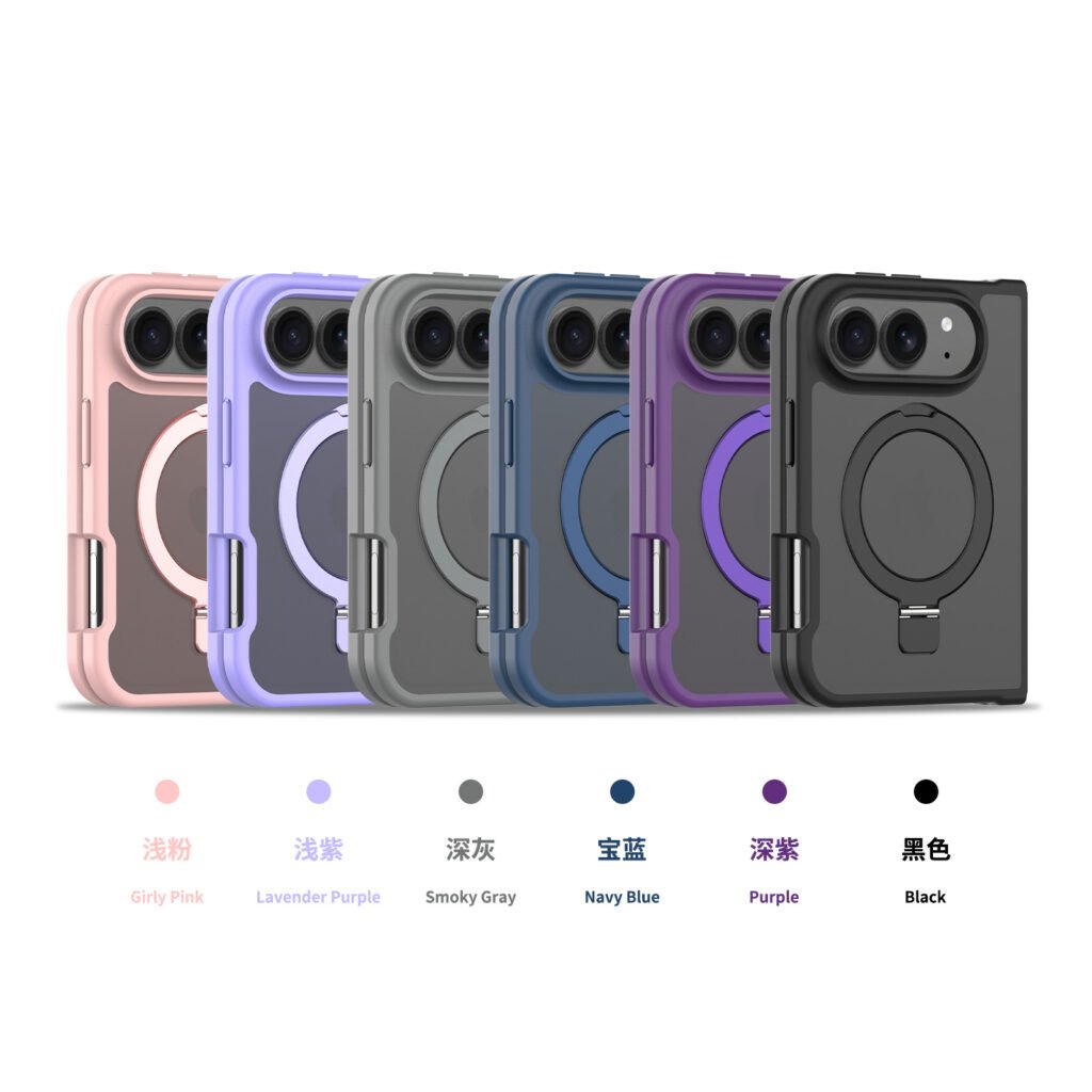 iPhone 18 Fold - Left and Right Folding - Silver Skin Texture (Racket Support)